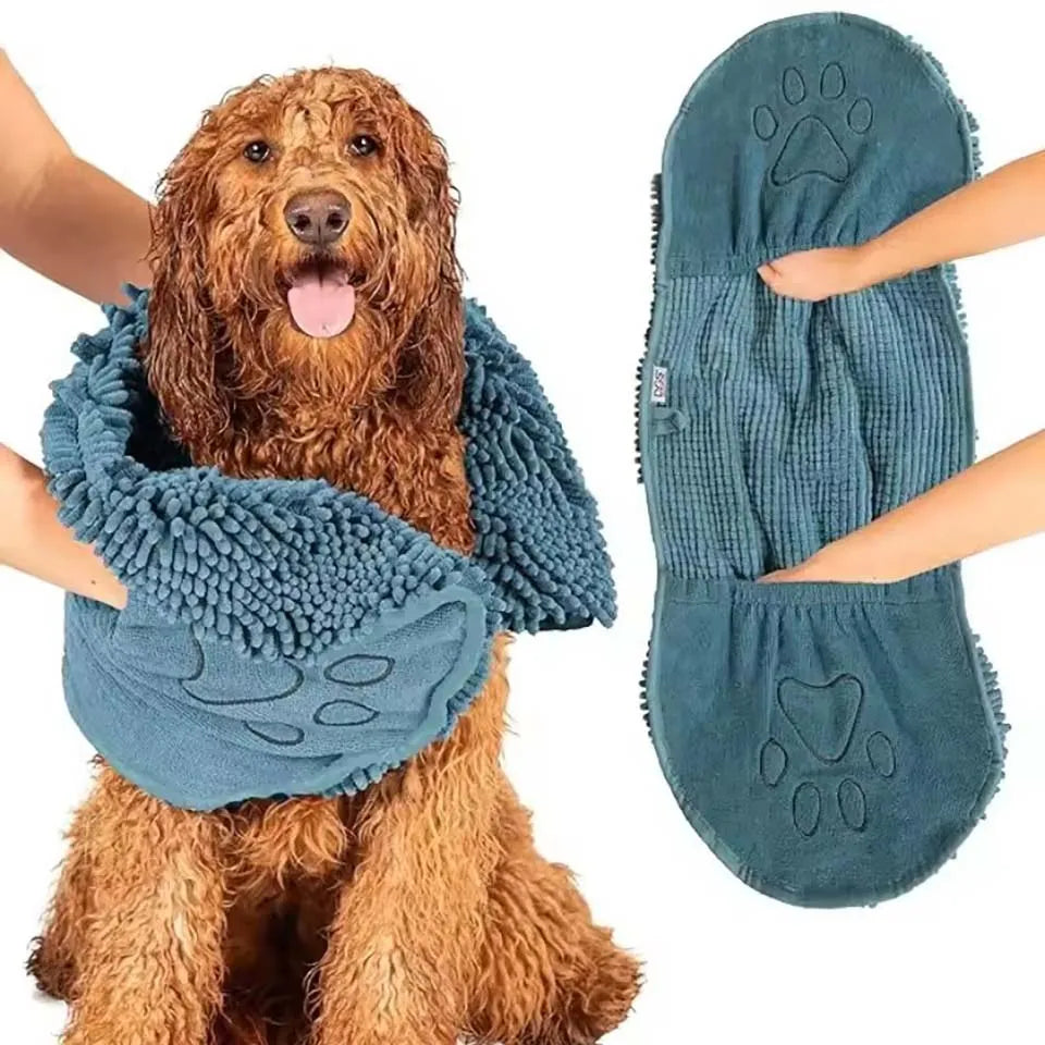 Compact Quick-Dry Pet Towel — Super Absorbent, Foldable, 53x22cm