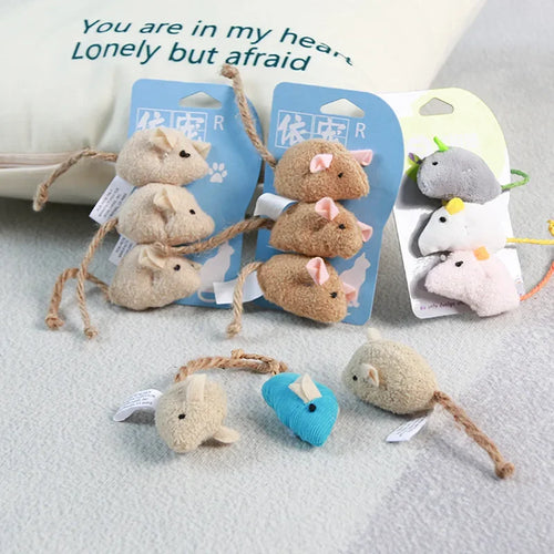 Fleece Catnip Mouse Toy — Teeth-Cleaning Play Toy for Kittens