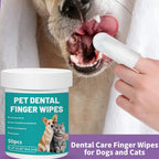 Disposable Finger Toothbrush Wipes for Pets — Fresh Breath, 50-Pack