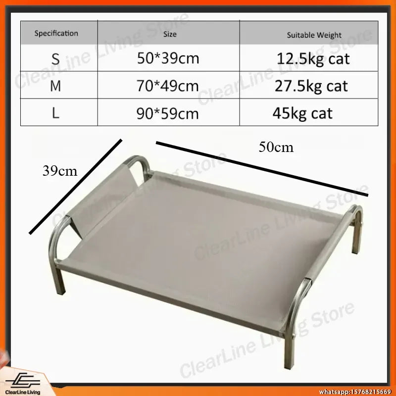 Elevated Cooling Dog Cot Bed, Moisture-Proof & Washable