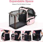 Large Expandable Foldable Pet Carrier Backpack for Dogs, Puppies & Medium Cats up to 18 lbs