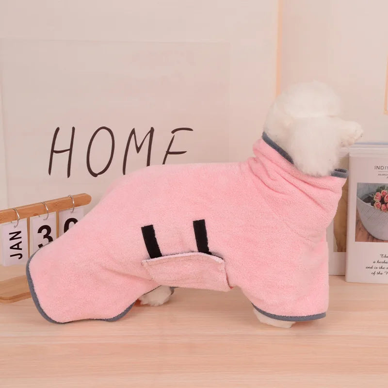 Quick-Drying Pet Bathrobe — Absorbent Wrap for Dogs &amp; Cats