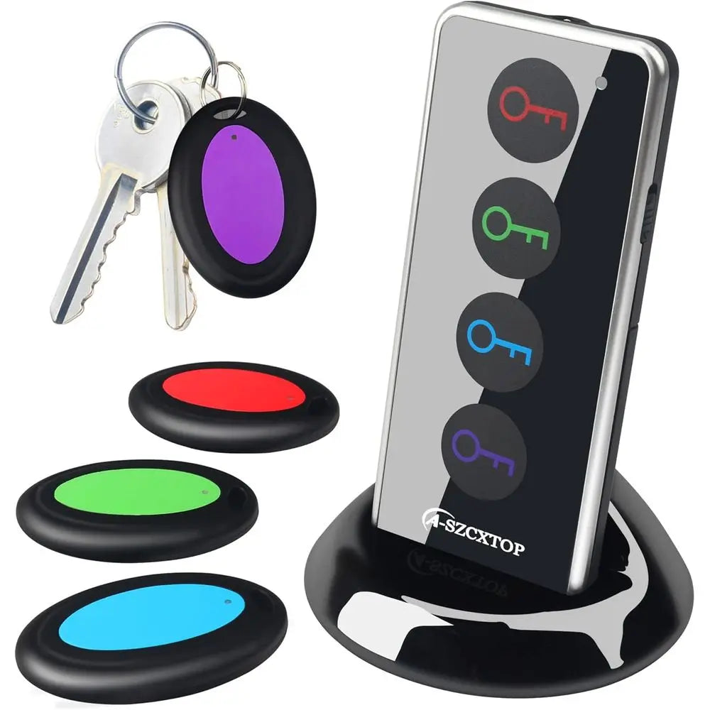 Wireless Locator Set - 80dB Alarm & Flashlight, 131ft Range, 4 Receivers