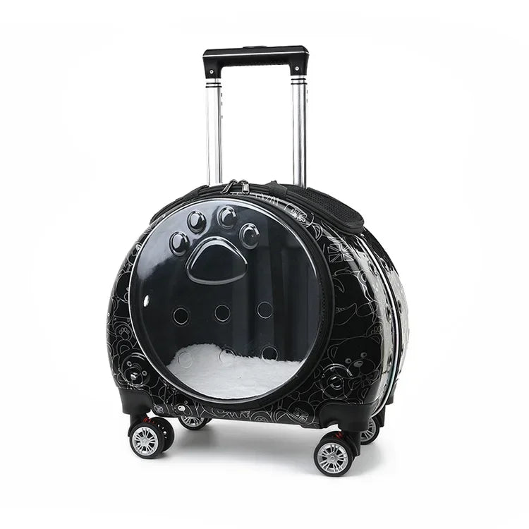 Transparent Space Capsule Pet Backpack & Luggage Bag — Large Capacity Multi-Purpose Carrier for Cats & Small Dogs