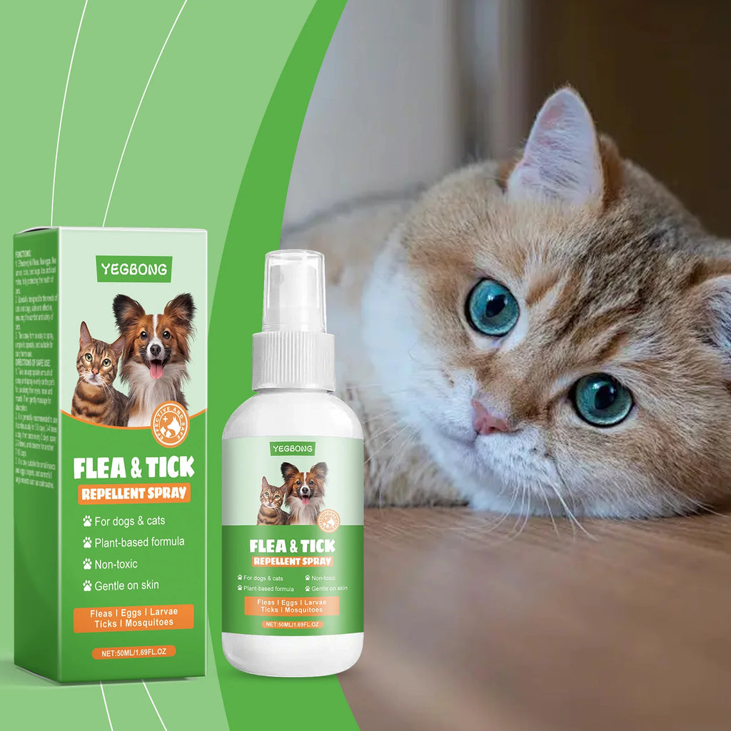 Fast-Acting Flea & Tick Repellent Spray — Relieves Itching, 50ml