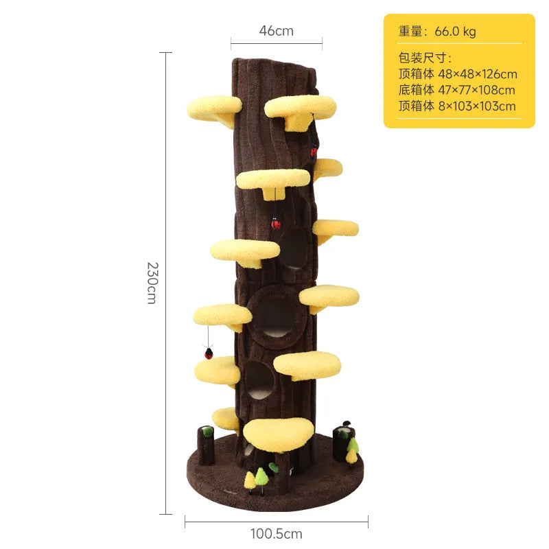 Floor-to-Ceiling Cat Tree with Jumping Platforms