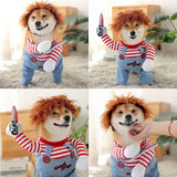 Creepy Doll Costume for Dogs (Funny Cosplay Party Outfit)