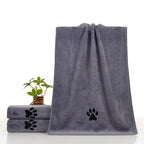 Embroidered Microfiber Pet Bath Towel — Super Soft, Two Sizes