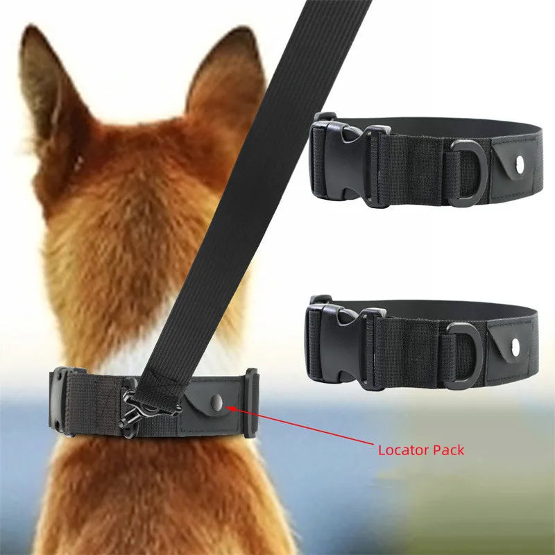 GPS Pet Collar & Leash Locator Set for Dogs & Cats - Nylon Traction Collar with Tracking