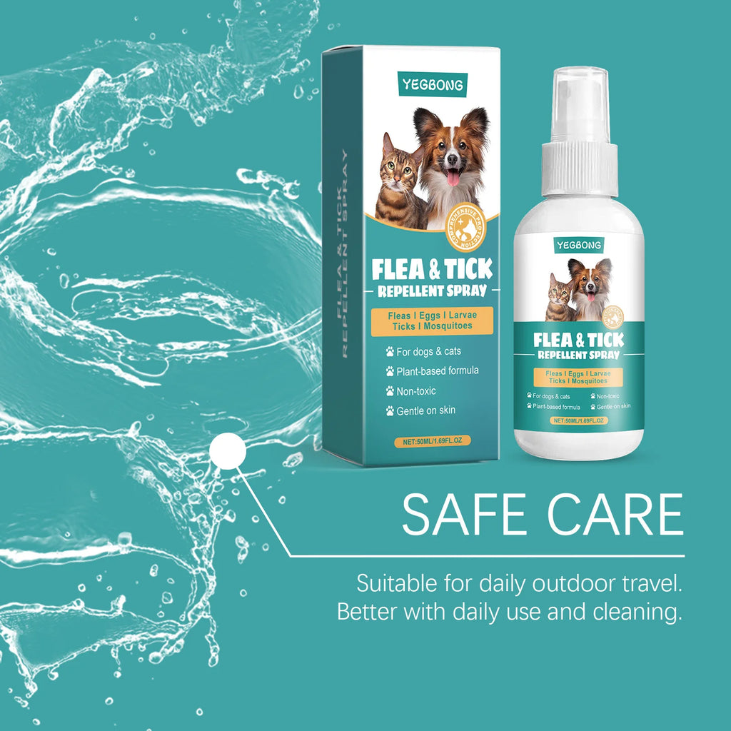 Yegbong Vet-Approved Flea Control Spray — Gentle Daily Use, 50ml