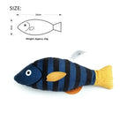 Catnip & Silvervine Fish Kicker Toy — Chew-Resistant with Wand Attachment