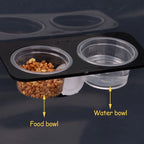 Suction-Cup Double Feeding Bowl — Space-Saving Dish for Geckos & Chameleons