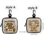 Transparent Window Dog Treat Pouch (Waterproof, Zipper, Waist Clip)