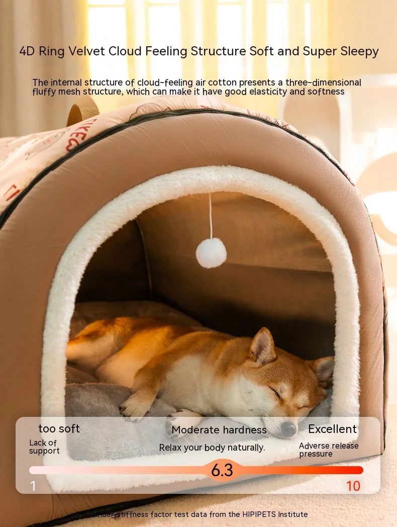 Cozy Pet Nest Bed for Dogs & Cats