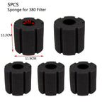 Black Bio Sponge Aquarium Filter (Air Pump Driven, Corner Skimmer, Bio Media)