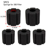 Black Bio Sponge Aquarium Filter (Air Pump Driven, Corner Skimmer, Bio Media)