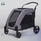 Heavy-Duty XL Dog Stroller Cart — 60 kg / 132 lbs Capacity Folding Wagon Pram for Large & Giant Dogs