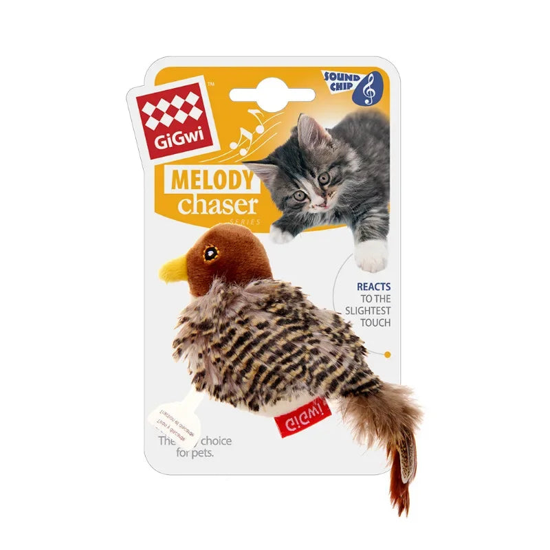 Bird & Mouse Sound Teaser Wand — Melody Self-Play Cat Toy