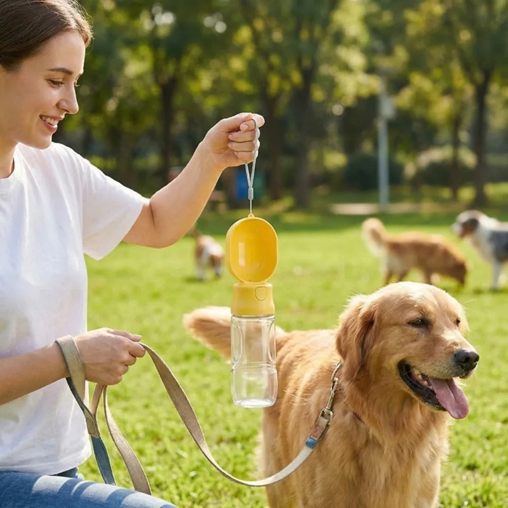 Leak-Proof Dog Water Bottle with Filter (Detachable Bowl, Outdoor, Sealed)