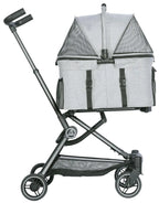 Upgraded 3-in-1 All-Terrain Lightweight Folding Pet Stroller with Detachable Carrier