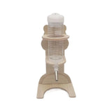 Hamster Water Bottle & Wood Stand Set — Vertical Cage Dispenser