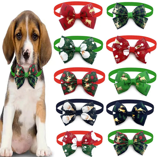 Christmas Adjustable Pet Bow Tie 50-Pack (Dog & Cat)
