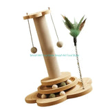 Pendant Cat Scratching Post with Interactive Track — Fun Scratcher for Indoor Cats
