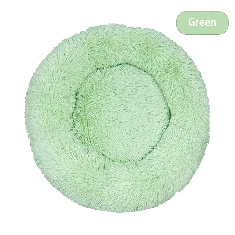 Round Plush Dog Bed