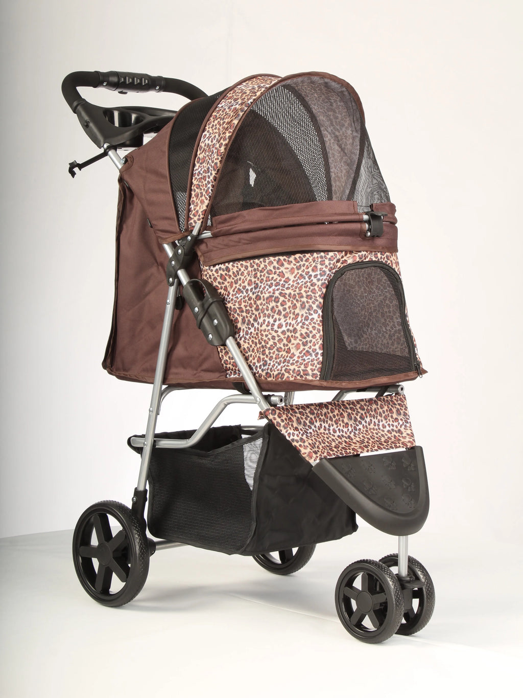 Luxury 3-Wheel Foldable Pet Stroller Trolley for Cats & Dogs — Premium Easy-Fold Outdoor Walking Cart