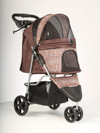 Luxury 3-Wheel Foldable Pet Stroller Trolley for Cats & Dogs — Premium Easy-Fold Outdoor Walking Cart