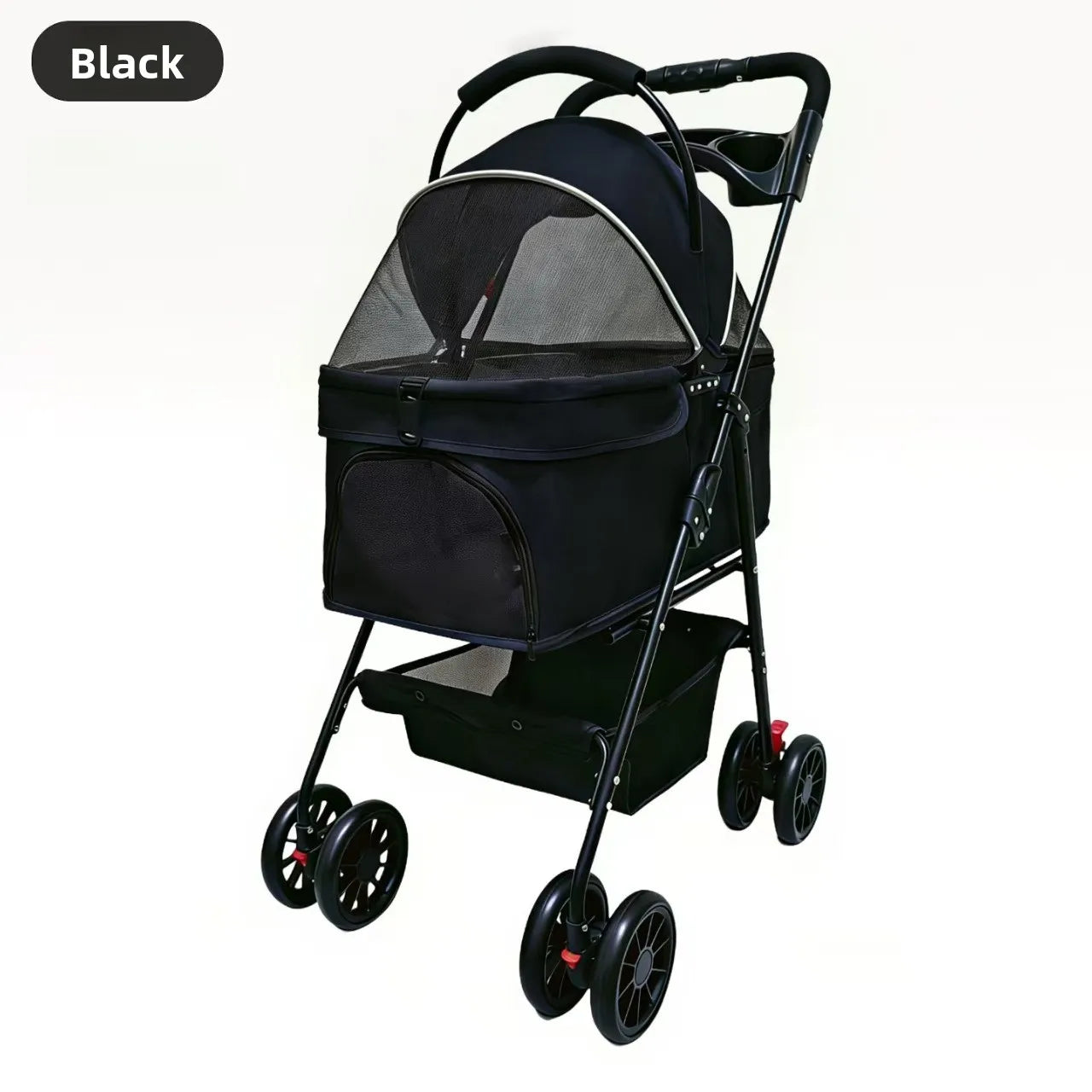 Detachable Washable Pet Stroller Trolley for Small & Medium Dogs & Cats — Lightweight Travel Carrier