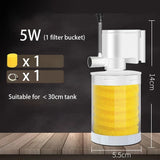 Silent Submersible Aquarium Filter (Turtle & Fish Tank, Bio Sponge)