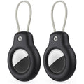 Dual-Pack AirTag Holders with Keychain & Wire Cable