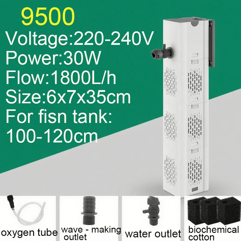 Silent Submersible Aquarium Filter Pump & Wave Maker