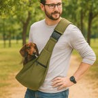 Pet Shoulder Carrier Bag with Safety Harness (Large Capacity, Adjustable)