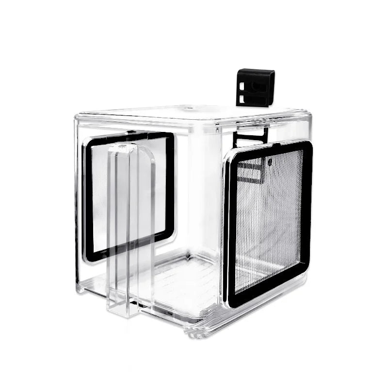 Acrylic Aquarium Isolation Breeding Box (Stainless Steel Mesh, Divider)
