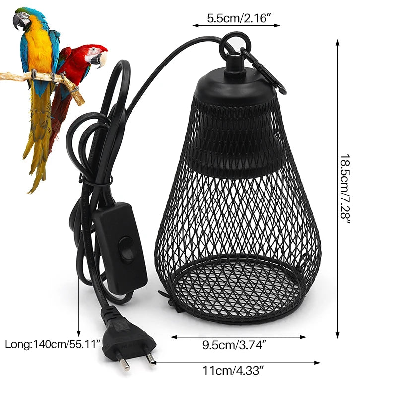 Ceramic Heat Emitter with Protective Cage Guard — All-in-One Reptile Heater