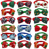 Christmas Bow Tie Collar 50-Pack for Small Dogs & Cats