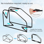 Foldable Large Pet Stroller with Telescopic Handle, Silent Wheels & Breathable Mesh — Outdoor Trolley Cart