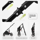 【One-Click】 Pet Stroller with Removable Carrier 35lbs Foldable Compact Travel Pet Stroller for Small to Medium Pets cats and dog