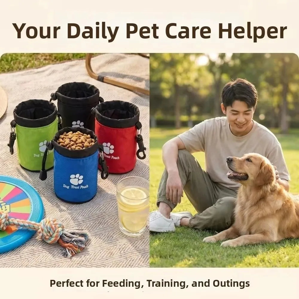 Dog Treat Training Pouch (Hands-Free, Leak-Proof, Belt Clip)