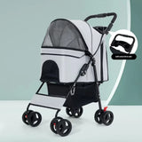 For Novayapetix Detachable 3 In 1 Foldable Pet Stroller Carbon Steel Frame 15kg Capacity Portable Lightweight Design Small