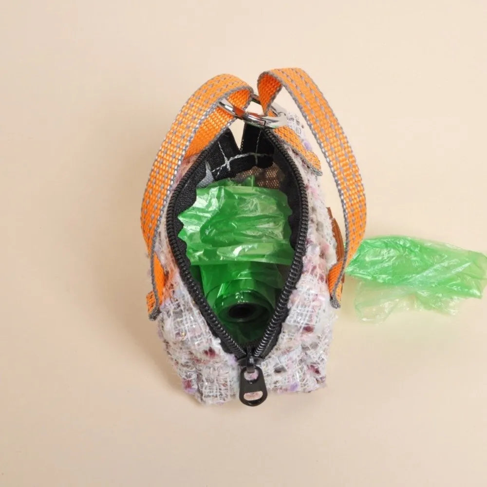 Polyester Dog Poop Bag Dispenser (Leash Attachment, Portable)
