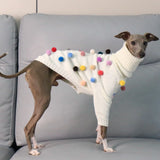 High-Neck Christmas Sweater for Italian Greyhound (Winter Coat)