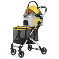 Double-Deck Shock-Absorbing Pet Stroller for Dogs & Cats — Durable Outdoor Multi-Pet Travel Carrier