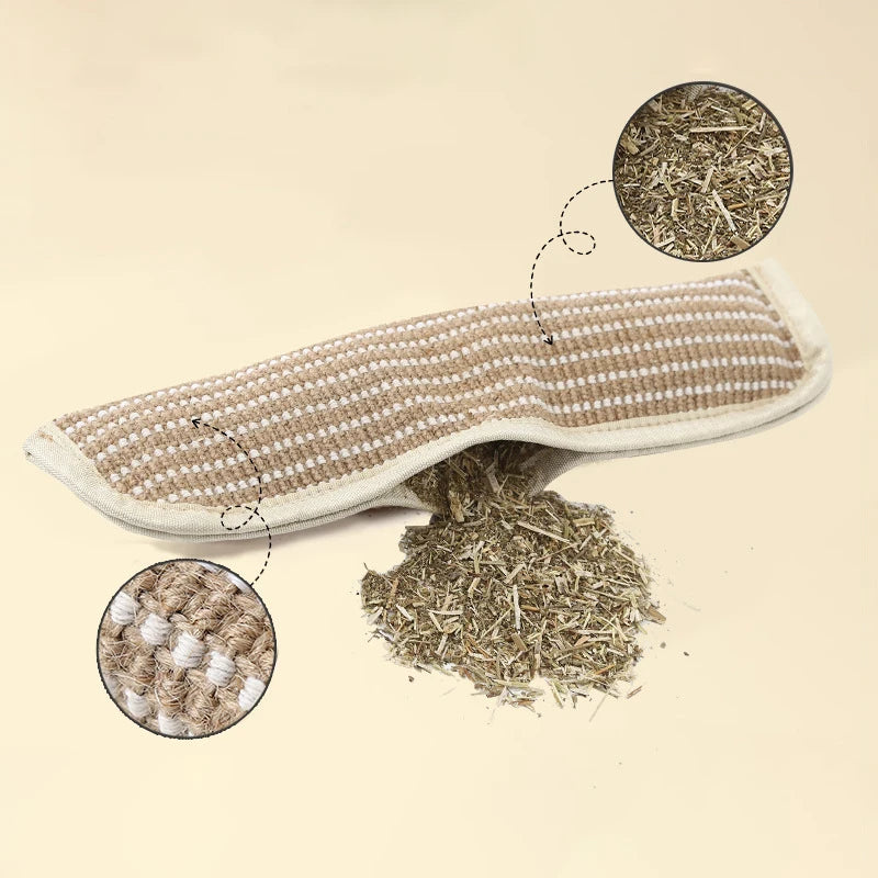 Catnip Sisal Scratching Pillow Chew Toy — Bite-Resistant Claw Grinding & Play Toy for Cats