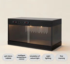Large Reptile Terrarium — 80×40×40cm Habitat with Digital Thermostat & Sliding Glass Door