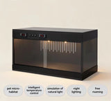 Large Reptile Terrarium — 80×40×40cm Habitat with Digital Thermostat & Sliding Glass Door