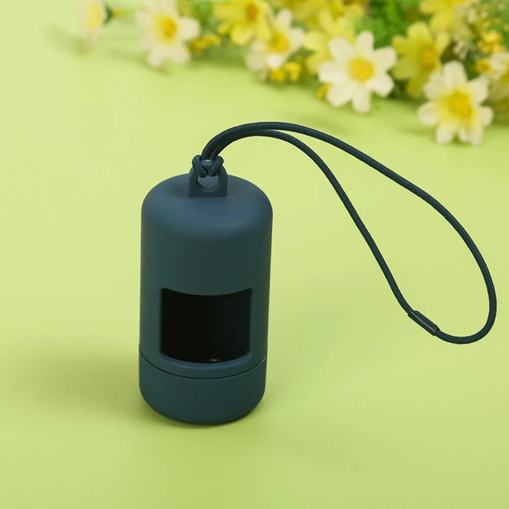 Candy Color Dog Poop Bag Dispenser Set (Portable, Hanging Rope)