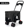 All-Terrain Pet Stroller Pram for 2 Small Dogs & Cats Up to 30 lbs — Foldable with Storage Basket & Cup Holder